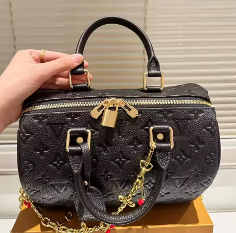 粉色 P9 波士顿软包皮革单肩包枕头奢华手提包女士 speedytotes louisly vouittonly vouitonly lvsly lv
