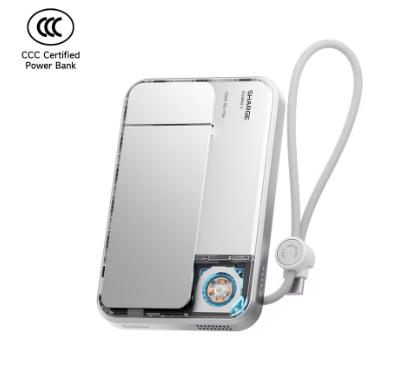 SHARGE Qi 2.2 25W 无线快充移动电源 10000mAh Type-C 数据线，支持 MagSafe 便携式充电器，外置电池