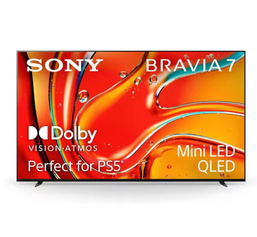 75 英寸 Mini LED QLED 4K 超高清电视 BRAVIA 7 智能电视，支持杜比视界 HDR 和独家功能或 5 (K-75XR70)